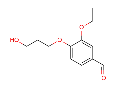 Molecular Structure of 656810-09-2 (Benzaldehyde, 3-ethoxy-4-(3-hydroxypropoxy)-)