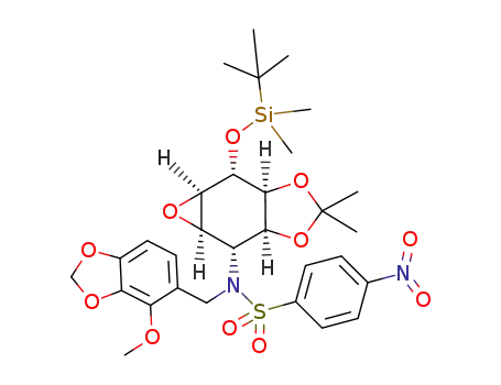 <i>N</i>-[2-(<i>tert</i>-butyl-dimethyl-silanyloxy)-4,4-dimethyl-hexahydro-1,3,5-trioxa-cyclopropa[<i>f</i>]inden-6-yl]-<i>N</i>-(4-methoxy-benzo[1,3]dioxol-5-ylmethyl)-4-nitro-benzenesulfonamide