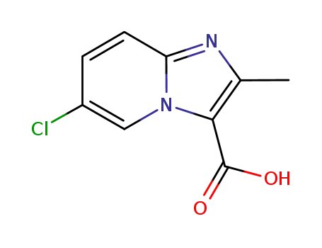 Molecular Structure of 138642-96-3 (6-CHLORO-2-METHYLIMIDAZO[1,2-A]PYRIDINE-3-CARBOXYLIC ACID)