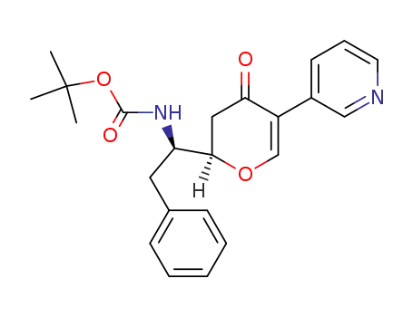 [1-(4-oxo-5-pyridin-3-yl-3,4-dihydro-2H-pyran-2-yl)-2-phenyl-ethyl]-carbamic acid tert-butyl ester