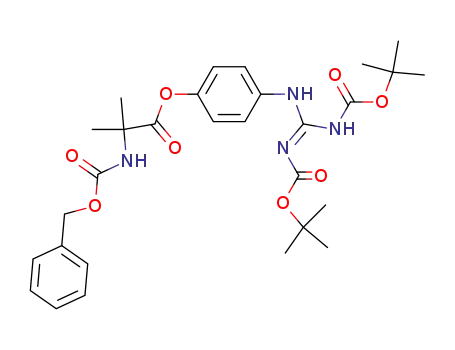 4-[N',N''-bis(tert-butyloxycarbonyl)guanidino]phenyl N-(benzyloxycarbonyl)aminoisobutyrate