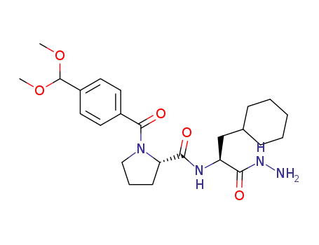 L-Alanine, 1-[4-(dimethoxymethyl)benzoyl]-L-prolyl-3-cyclohexyl-,
hydrazide