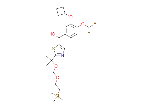 (+/-)-[(3-cyclobutyloxy-4-difluoromethoxy)phenyl]{2-[1-methyl-1-(2-trimethylsilylethoxy)methoxy]ethylthiazol-5-yl}methanol