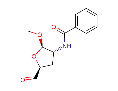 Molecular Structure of 689221-52-1 (beta-D-erythro-Pentodialdo-1,4-furanoside, methyl 2-(benzoylamino)-2,3-dideoxy-)