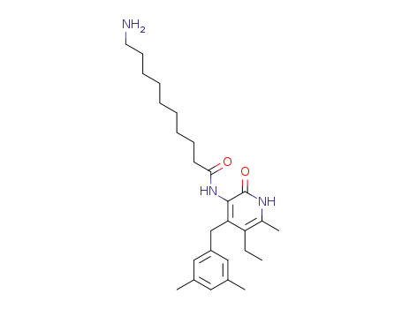 10-amino-decanoic acid [4-(3,5-dimethyl-benzyl)-5-ethyl-6-methyl-2-oxo-1,2-dihydro-pyridin-3-yl]-amide