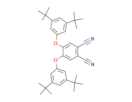 Molecular Structure of 405066-84-4 (4,5-bis(3,5-di-tert-butylphenoxy)-1,2-dicyanobenzene)