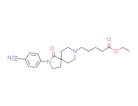 2,8-Diazaspiro[4.5]decane-8-pentanoic acid, 2-(4-cyanophenyl)-1-oxo-,
ethyl ester