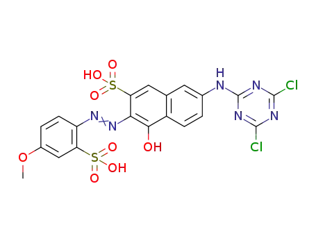 7-((4,6-Dichloro-1,3,5-triazin-2-yl)amino)-4-hydroxy-3-((4-methoxy-2-sulphophenyl)azo)naphthalene-2-sulphonic acid