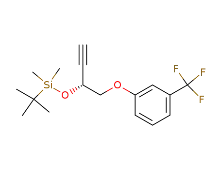 (R)-tert-butyldimethyl((1-(3-(trifluoromethyl)phenoxy)but-3-yn-2-yl)oxy)silane