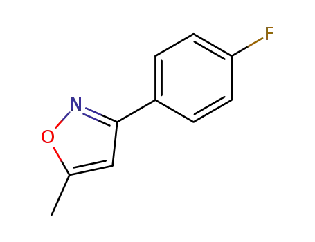 Molecular Structure of 491875-99-1 (Isoxazole, 3-(4-fluorophenyl)-5-methyl-)