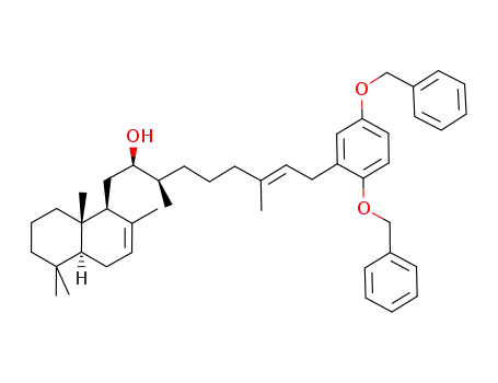 Molecular Structure of 378198-09-5 ((2R,3R,7E)-9-(2,5-dibenzyloxyphenyl)-3,7-dimethyl-1-[(1S,4aS,8aS)-1,4,4a,5,6,7,8,8a-octahydro-2,5,5,8a-tetramethyl-1-naphthalenyl]-7-nonen-2-ol)