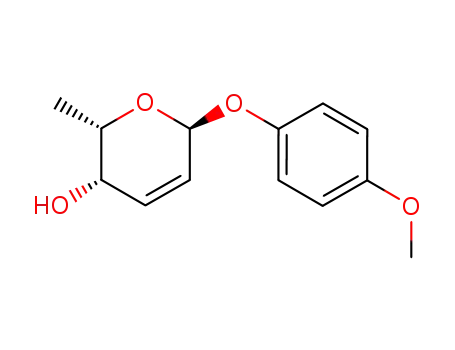 Molecular Structure of 157430-14-3 ((2S,3S,6S)-6-(4-Methoxy-phenoxy)-2-methyl-3,6-dihydro-2H-pyran-3-ol)