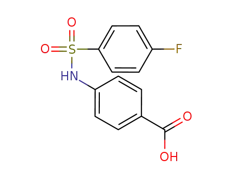 Molecular Structure of 392313-12-1 (4-(4-FLUORO-BENZENESULFONYLAMINO)-BENZOIC ACID)