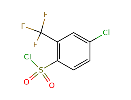 Molecular Structure of 54090-42-5 (4-CHLORO-2-(TRIFLUOROMETHYL)BENZENESULFONYL CHLORIDE)