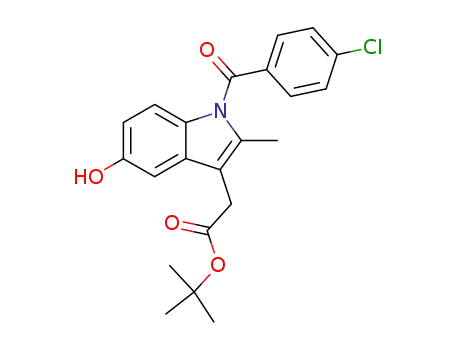 [1-(4-chloro-benzoyl)-5-hydroxy-2-methyl-1<i>H</i>-indol-3-yl]-acetic acid <i>tert</i>-butyl ester