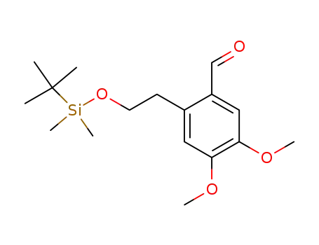 4,5-dimethoxy-2-(2-tert-butyldimethylsiloxyethyl)benzaldehyde