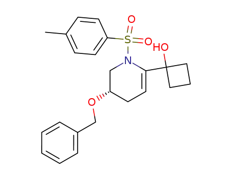 Pyridine,
1,2,3,4-tetrahydro-6-(1-hydroxycyclobutyl)-1-[(4-methylphenyl)sulfonyl]-3
-(phenylmethoxy)-, (3S)-