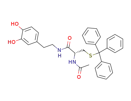 2-acetylamino-<i>N</i>-[2-(3,4-dihydroxy-phenyl)-ethyl]-3-tritylsulfanyl-propionamide