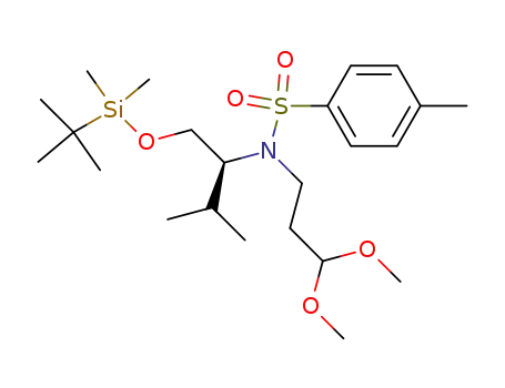 (S)-4-aza-6-(tert-butyldimethylsilanyloxy)-5-isopropyl-4-(p-toluenesulfonyl)hexanal dimethyl acetal
