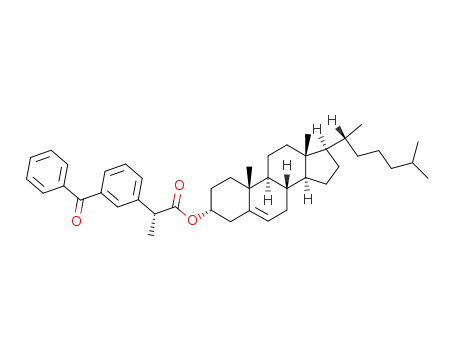 Molecular Structure of 913843-20-6 (epi-cholesteryl (R)-2-(3-benzoylphenyl)propionate)