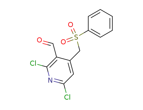 3-Pyridinecarboxaldehyde, 2,6-dichloro-4-[(phenylsulfonyl)methyl]-