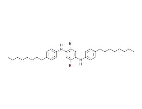Molecular Structure of 599575-85-6 (2,5-dibromo-<i>N</i>,<i>N</i>'-bis-(4-octyl-phenyl)-benzene-1,4-diamine)