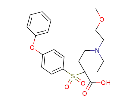 1-(2-methoxy-ethyl)-4-(4-phenoxy-benzenesulfonyl)-piperidine-4-carboxylic acid