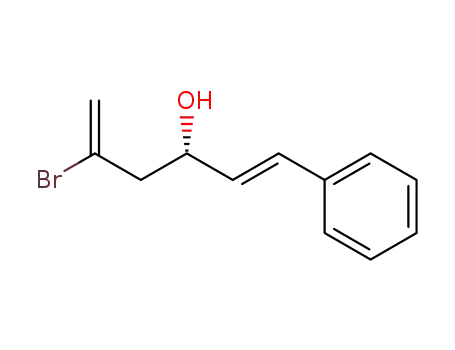 Molecular Structure of 121758-27-8 ((E)-(S)-5-Bromo-1-phenyl-hexa-1,5-dien-3-ol)