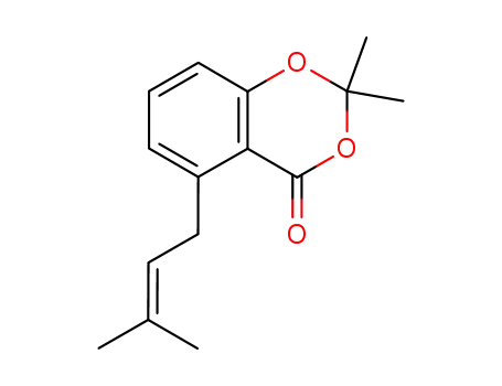 4H-1,3-Benzodioxin-4-one, 2,2-dimethyl-5-(3-methyl-2-butenyl)-