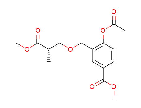 4-acetoxy-3-(2-methoxycarbonyl-propoxy-(S)-methyl)-benzoic acid methyl ester