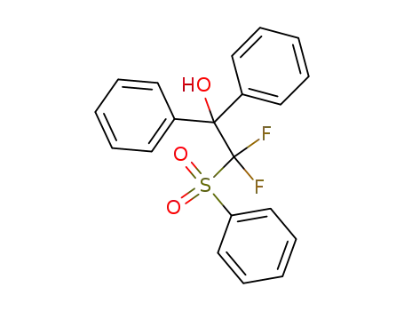 Molecular Structure of 861721-58-6 (2-benzenesulfonyl-2,2-difluoro-1,1-diphenyl-ethanol)
