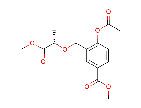 4-acetoxy-3-(1-methoxycarbonyl-ethoxy-(S)-methyl)-benzoic acid methyl ester