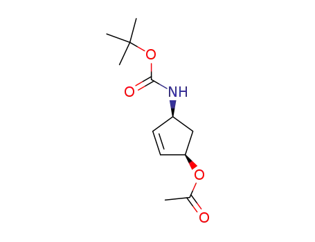 (1R,4S)-Acetic acid 4-tert-butoxycarbonylamino-cyclopent-2-enyl ester