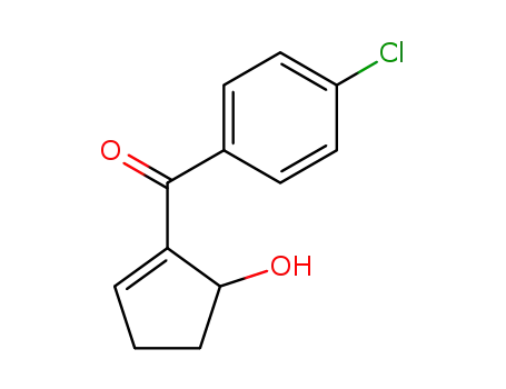 Molecular Structure of 88738-08-3 ((4-CHLORO-PHENYL)-(5-HYDROXY-CYCLOPENT-1-ENYL)-METHANONE)