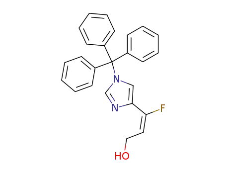 Molecular Structure of 438206-61-2 (2-Propen-1-ol, 3-fluoro-3-[1-(triphenylmethyl)-1H-imidazol-4-yl]-, (2E)-)