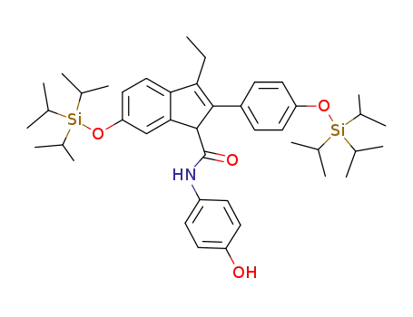 (+/-)-3-ethyl-N-(4-hydroxyphenyl)-6-triisopropylsiloxy-2-(4-triisopropylsiloxyphenyl)-1H-indene-1-carboxamide
