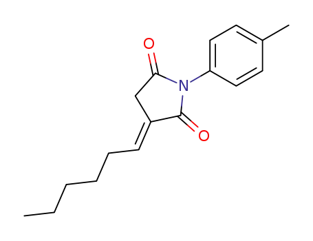 2,5-Pyrrolidinedione, 3-hexylidene-1-(4-methylphenyl)-, (3E)-