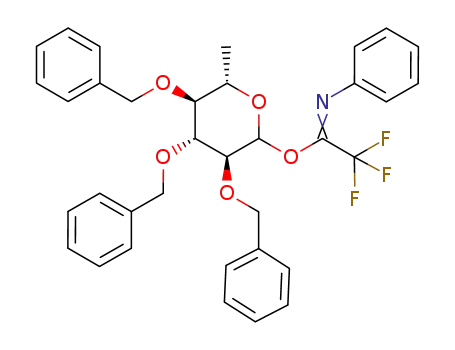 2,2,2-Trifluoro-N-phenyl-acetimidic acid (3S,4R,5S,6S)-3,4,5-tris-benzyloxy-6-methyl-tetrahydro-pyran-2-yl ester