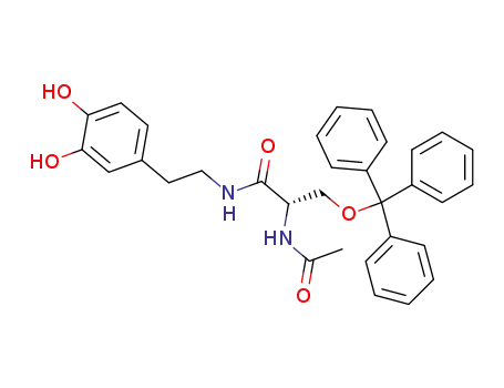 2-acetylamino-<i>N</i>-[2-(3,4-dihydroxy-phenyl)-ethyl]-3-trityloxy-propionamide