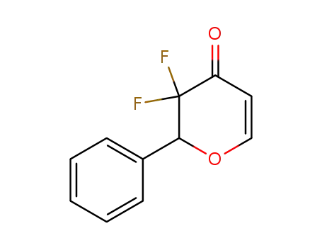 Molecular Structure of 119372-71-3 (4H-Pyran-4-one, 3,3-difluoro-2,3-dihydro-2-phenyl-)