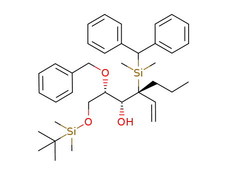 (2S,3R,4R)-4-(Benzhydryl-dimethyl-silanyl)-2-benzyloxy-1-(tert-butyl-dimethyl-silanyloxy)-4-vinyl-heptan-3-ol