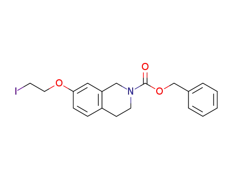Molecular Structure of 247132-52-1 (benzyl 7-(2-iodoethoxy)-1,2,3,4-tetrahydroisoquinolin-2-carboxylate)