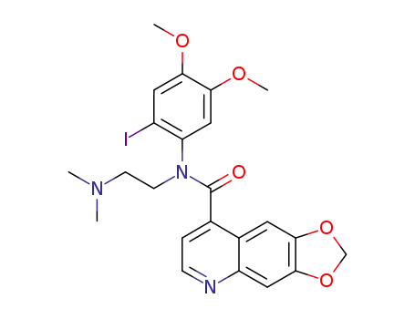 1,3-Dioxolo[4,5-g]quinoline-8-carboxamide,
N-[2-(dimethylamino)ethyl]-N-(2-iodo-4,5-dimethoxyphenyl)-