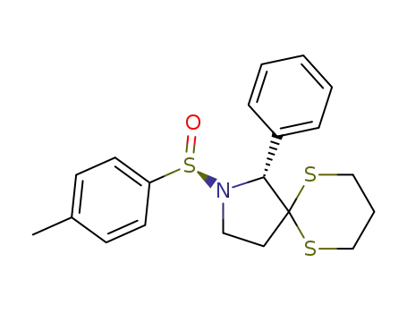 (R<sub>S</sub>,R)-(-)-N-(p-toluenesulfinyl)-2-phenyl-3,3-(propanedisulfanyl)pyrrolidine