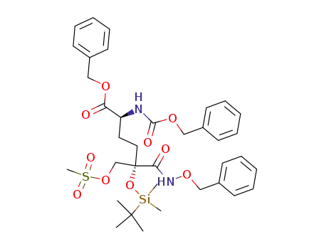 benzyl (2S,5S)-5-benzyloxycarbamoyl-2-benzyloxycarbonylamino-5-tert-butyldimethylsilyloxy-6-methylsulfonyloxyhexanoate