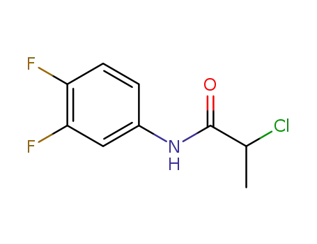 Molecular Structure of 868771-20-4 (2-CHLORO-N-(3,4-DIFLUOROPHENYL)PROPANAMIDE)