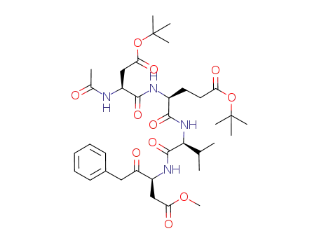 (S)-3-{(S)-2-[(S)-2-((S)-2-Acetylamino-3-tert-butoxycarbonyl-propionylamino)-4-tert-butoxycarbonyl-butyrylamino]-3-methyl-butyrylamino}-4-oxo-5-phenyl-pentanoic acid methyl ester