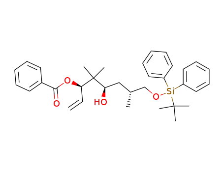 Benzoic acid (1R,3R,5R)-6-(tert-butyl-diphenyl-silanyloxy)-3-hydroxy-2,2,5-trimethyl-1-vinyl-hexyl ester