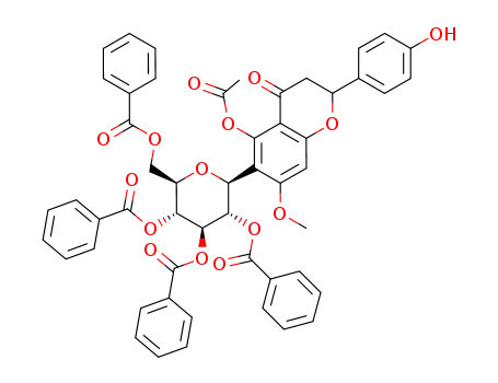5-acetoxy-6-C-(2,3,4,6-tetra-O-benzoyl-β-D-glucopyranosyl)-7-methoxyflavanone