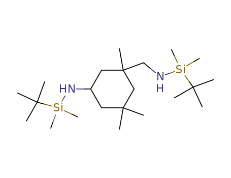 Molecular Structure of 410090-46-9 (N-tert-butyldimethylsilyl-(3,5,5-trimethyl-3-tert-butyldimethylsilylaminomethylcyclohexylamine))